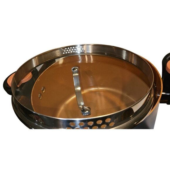 Gotham Steel Stock Pot 5 Quart Large Cooking Pasta Pot Nonstick Big Ceramic Soup - Picture 11 of 12